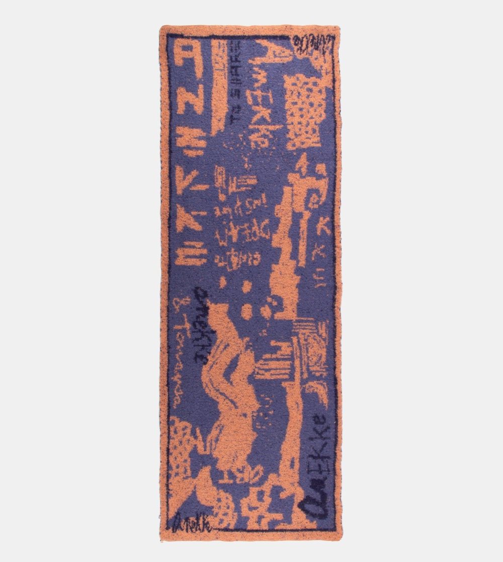 Sal Anekke Blue And Terracotta Contemporary Scarf. Damske | 7306594-OJ