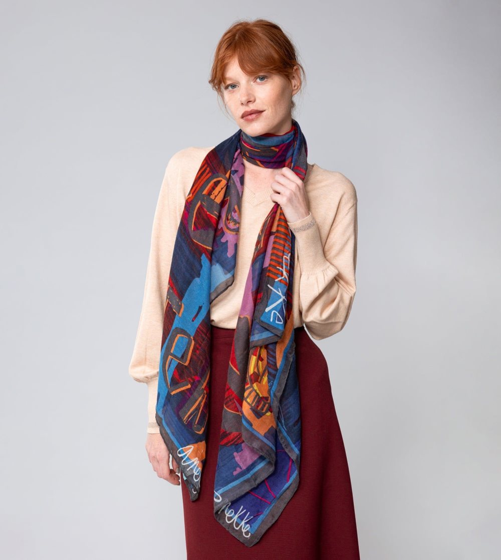 Sal Anekke Contemporary Blue Scarf Damske | 0536924-CH