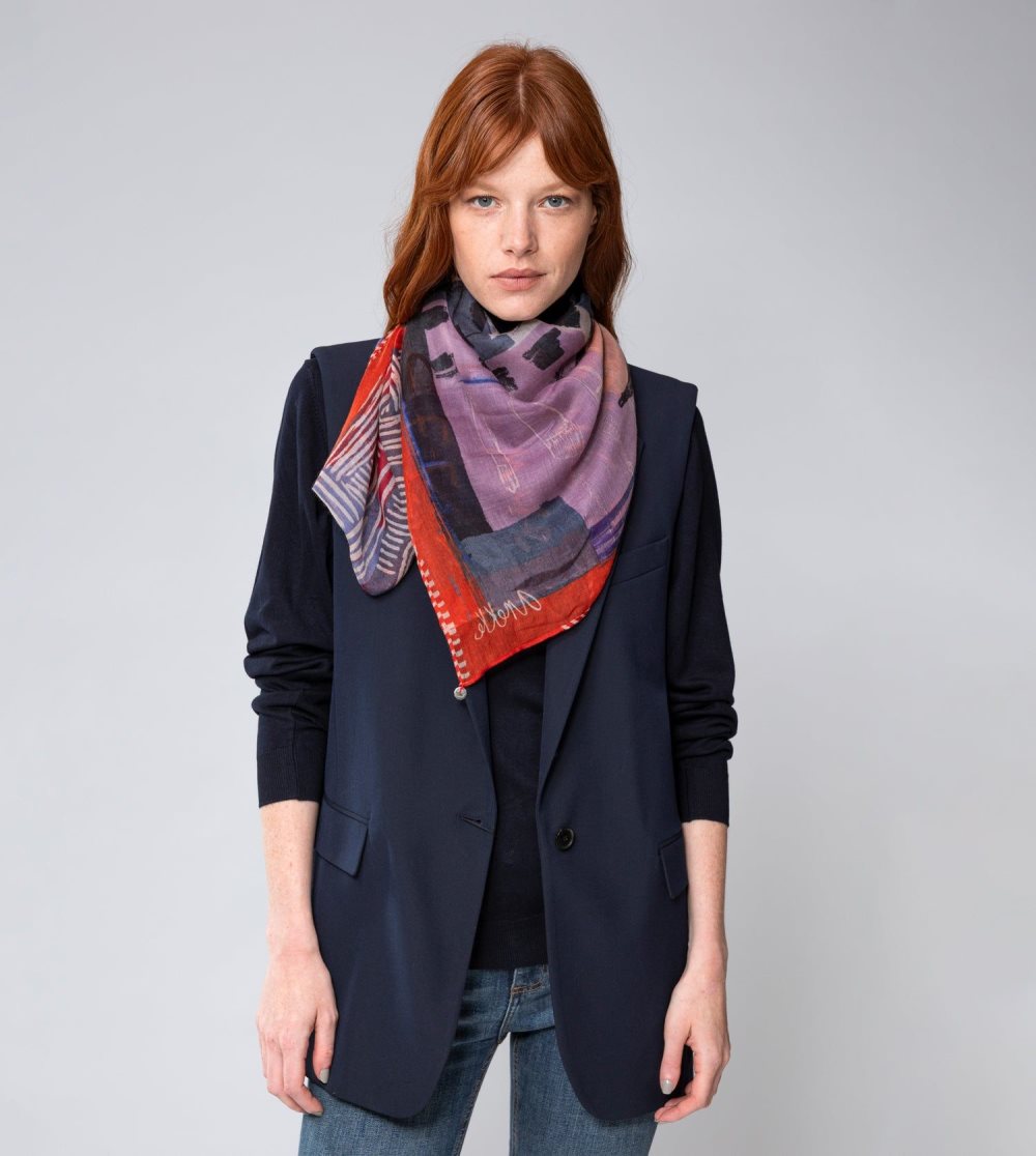 Sal Anekke Kyomu Blue Scarf Damske | 8410796-QL