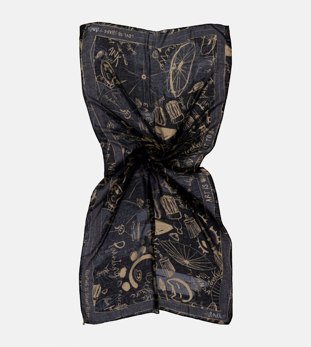 Sal Anekke Palette Black Scarf Damske | 2897516-ZW