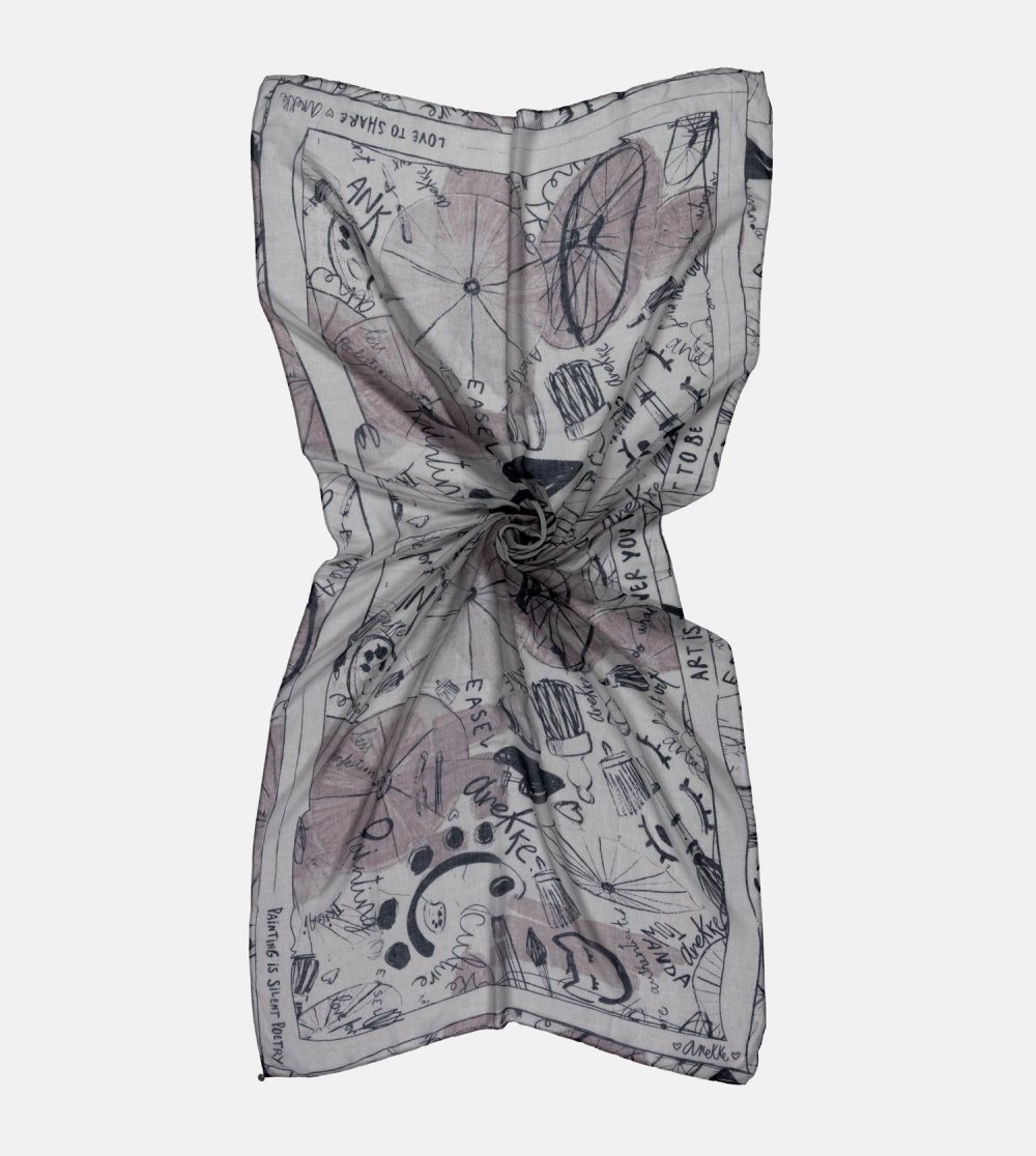 Sal Anekke Palette Grey Scarf Damske | 8963452-JZ