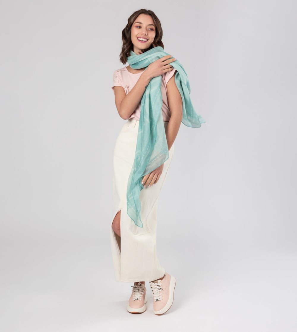 Sal Anekke Peace & Love Green Scarf Damske | 1820493-DR