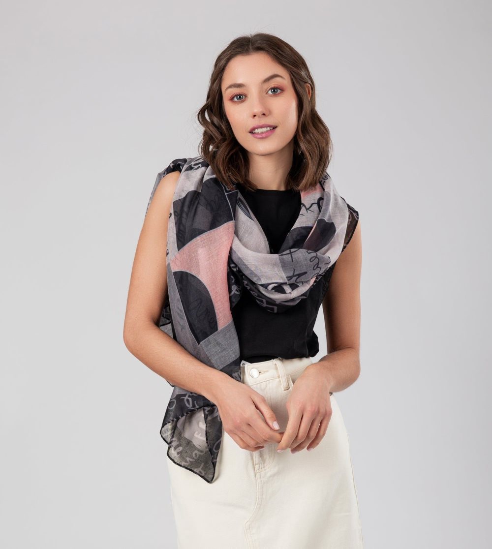 Sal Anekke Sixties Grey Scarf Damske | 5874026-WV