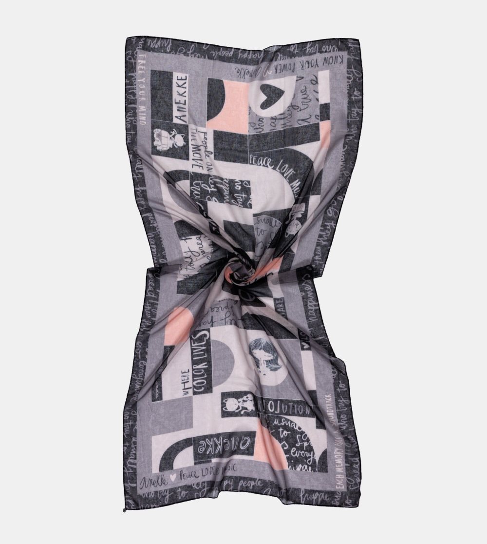 Sal Anekke Sixties Grey Scarf Damske | 5874026-WV