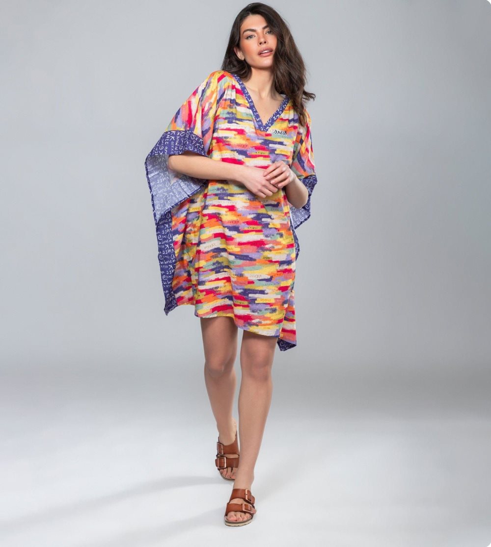 Saty Anekke Kene Print Kaftan Damske | 2879064-QR