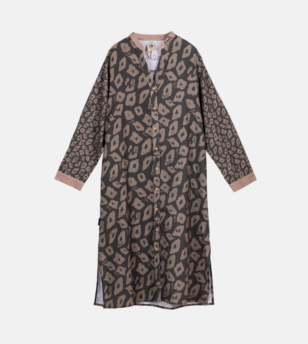 Saty Anekke Printed Shirt Dress Damske | 8625437-QP