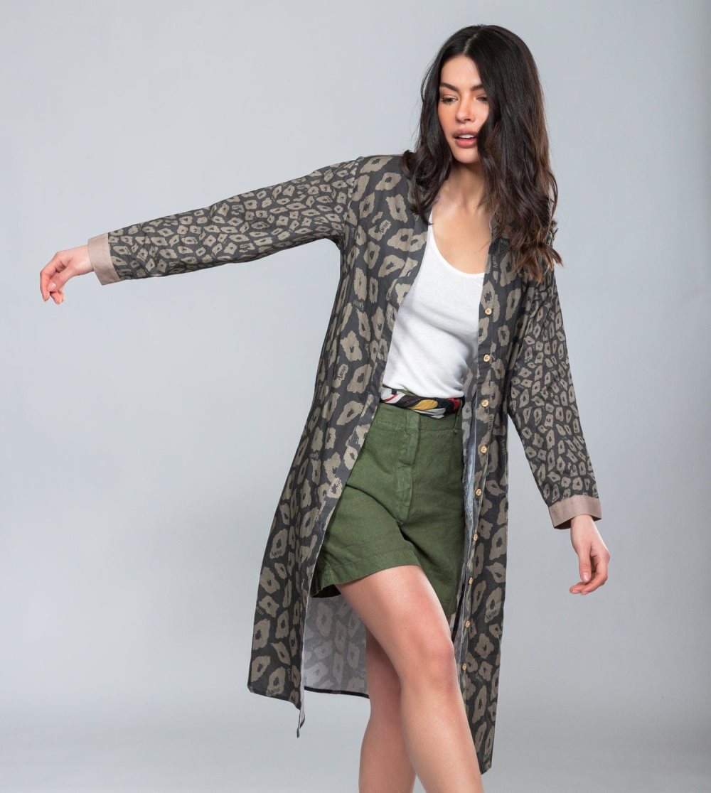 Saty Anekke Printed Shirt Dress Damske | 8625437-QP