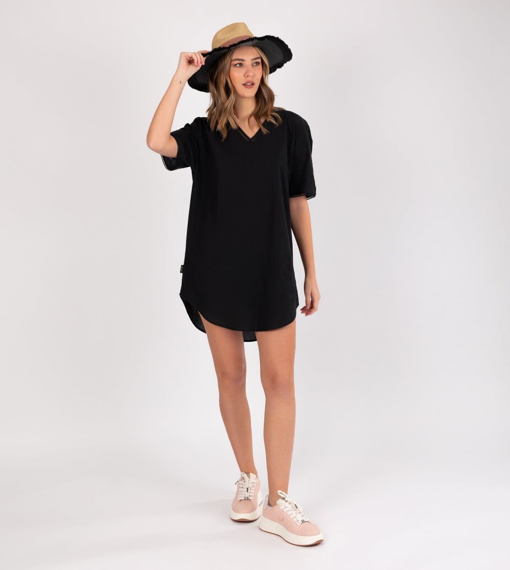 Saty Anekke Short Black Dress Damske | 1905324-SE