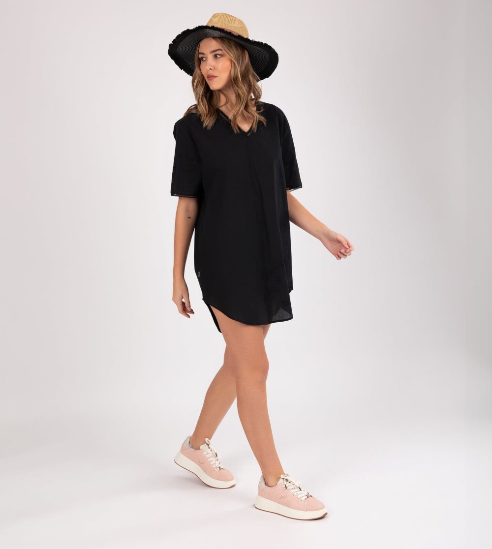 Saty Anekke Short Black Dress Damske | 1905324-SE