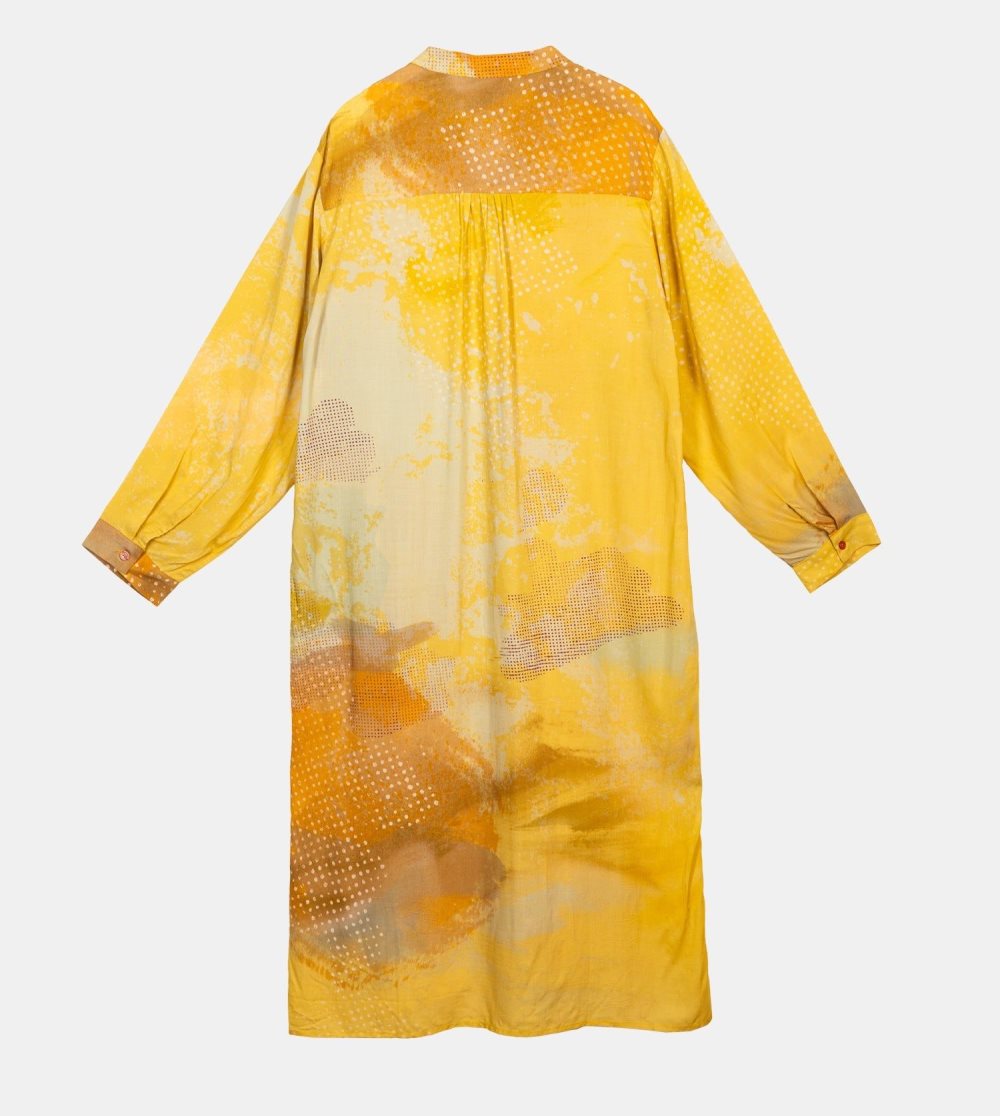 Saty Anekke Yellow Shirt Dress Damske | 9137560-MH