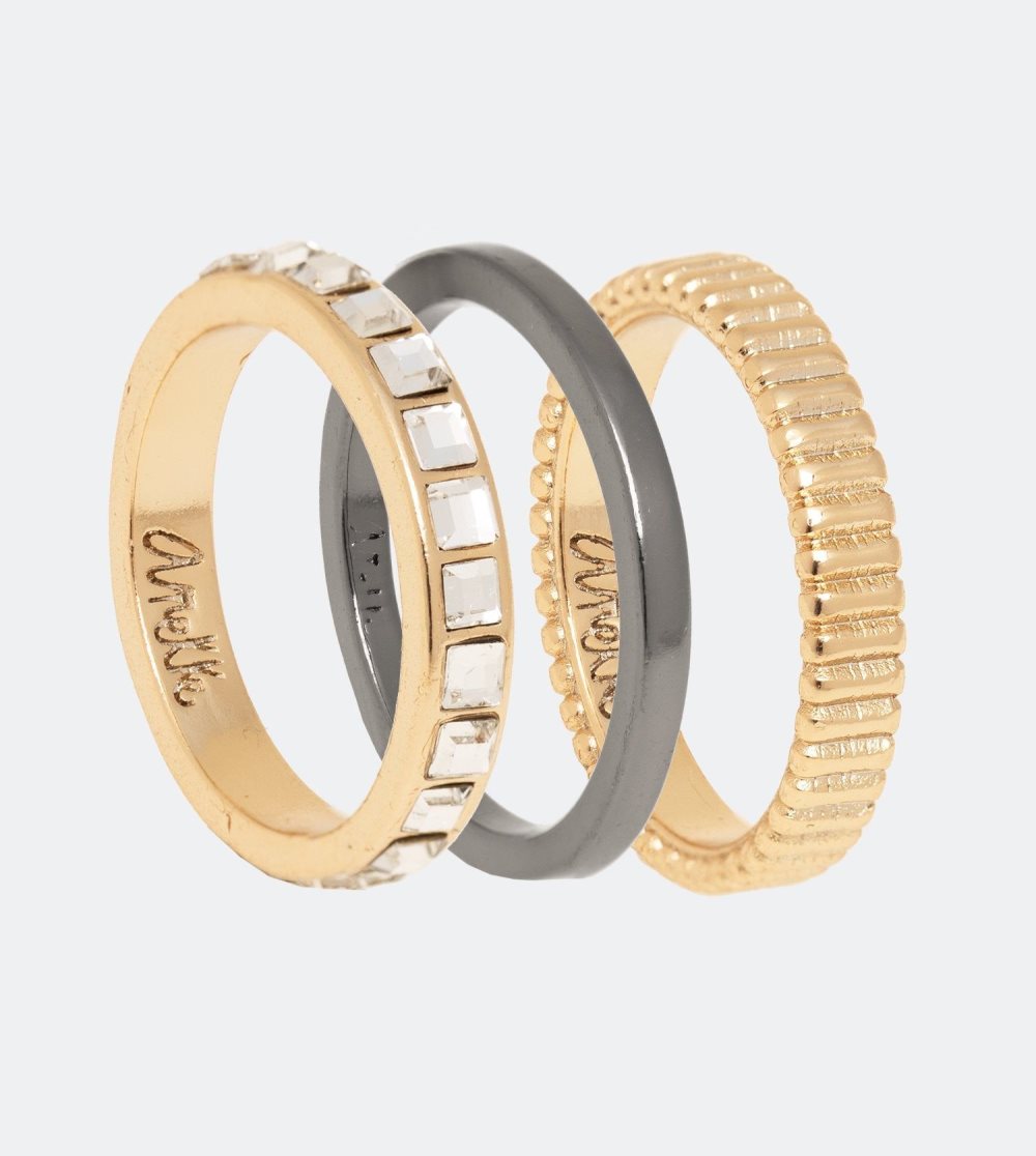 Sperky Anekke Authenticity Golden Rings Set Damske | 5074213-EC
