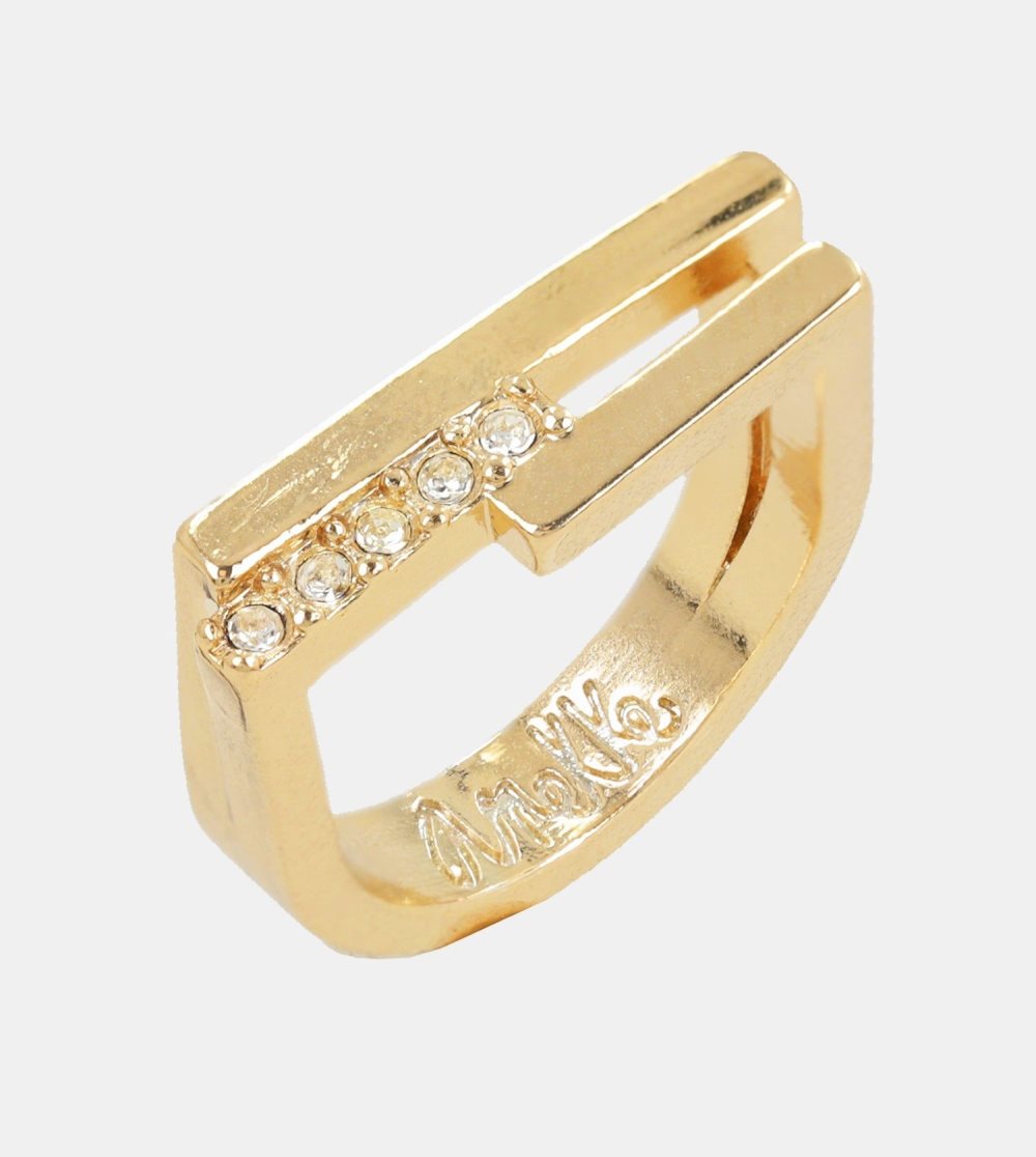 Sperky Anekke Ring With Golden Rhinestones Damske | 9025347-BN