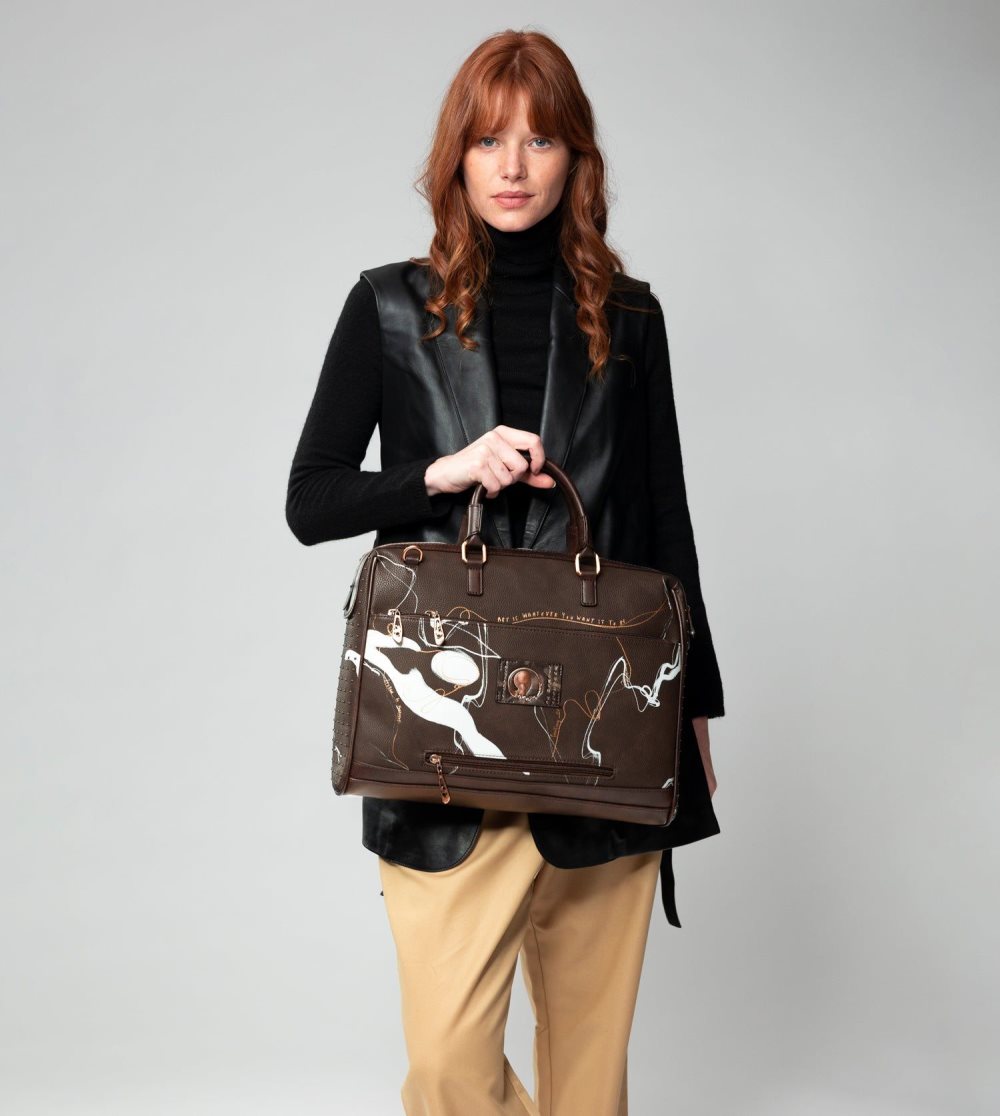 Stationery Anekke Brown Briefcase Nature Shodo Damske | 6830714-JX