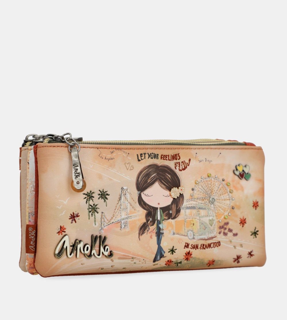 Stationery Anekke Peace & Love Camel Pencil Case Damske | 7849136-NS