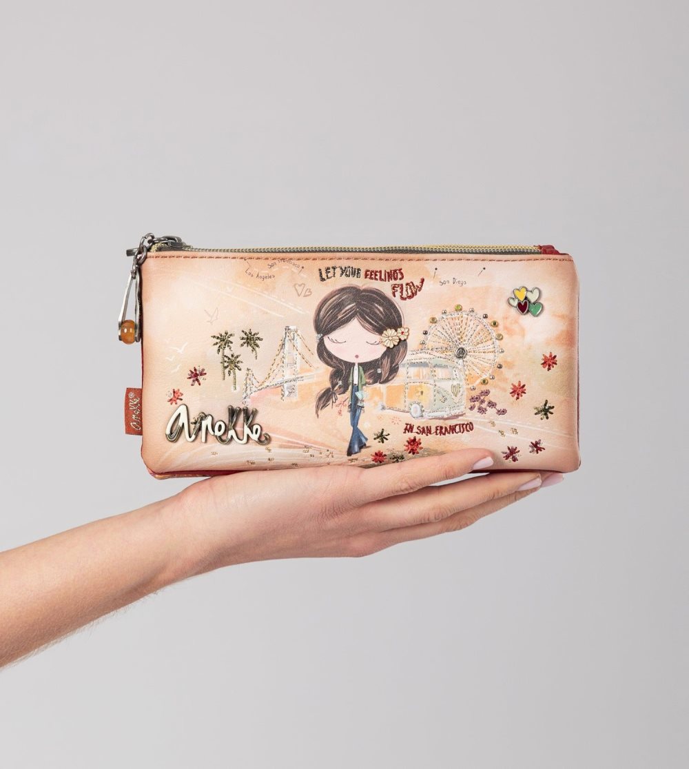 Stationery Anekke Peace & Love Camel Pencil Case Damske | 7849136-NS