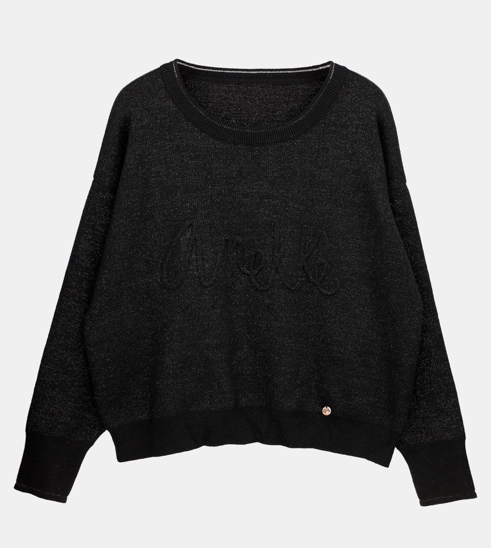 Svetre Anekke Black Contemporary Sweater Damske | 8165497-FI