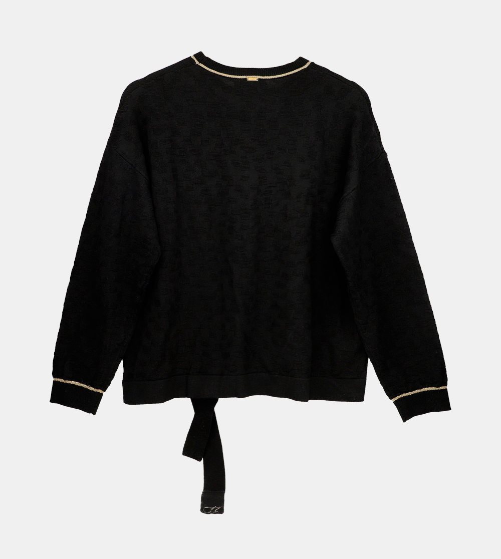 Svetre Anekke Black Shoen Crew Neck Sweater Damske | 0268594-BX