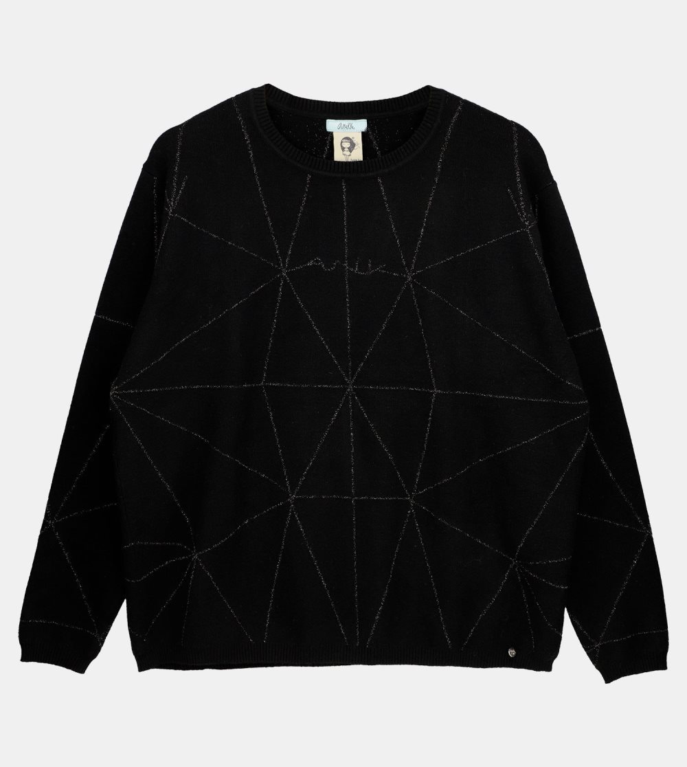 Svetre Anekke Black Shoen Sweater Damske | 5681390-AW