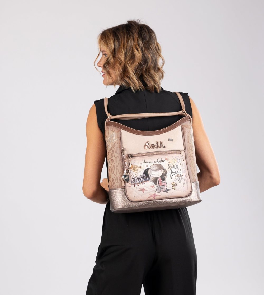 Taška Cez Rameno Anekke Hollywood Bag Convertible Into Backpack Damske | 6372185-MT
