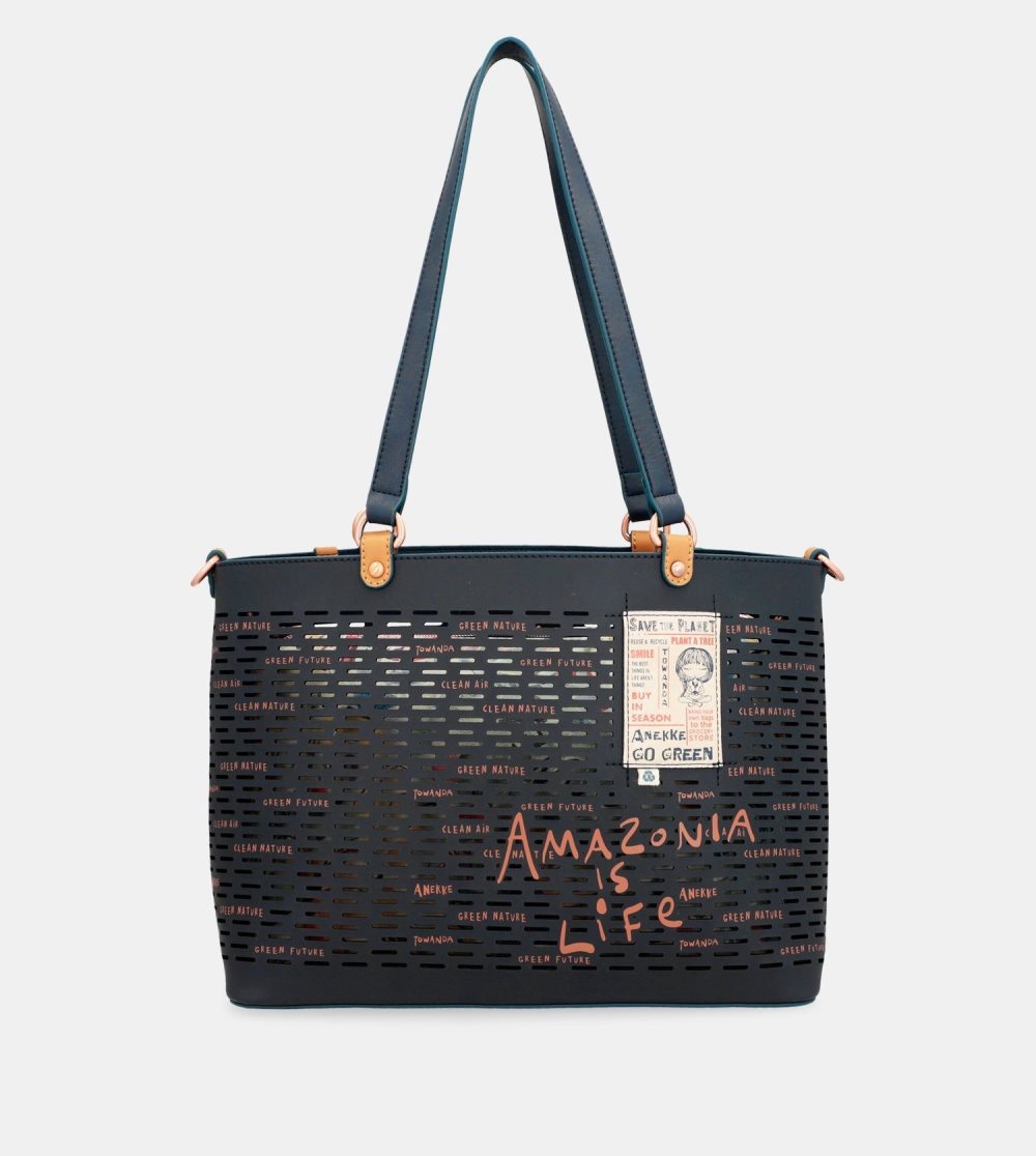 Taška Cez Rameno Anekke Nature Pachamama Navy Blue Large Tote Bag Damske | 4017863-SG
