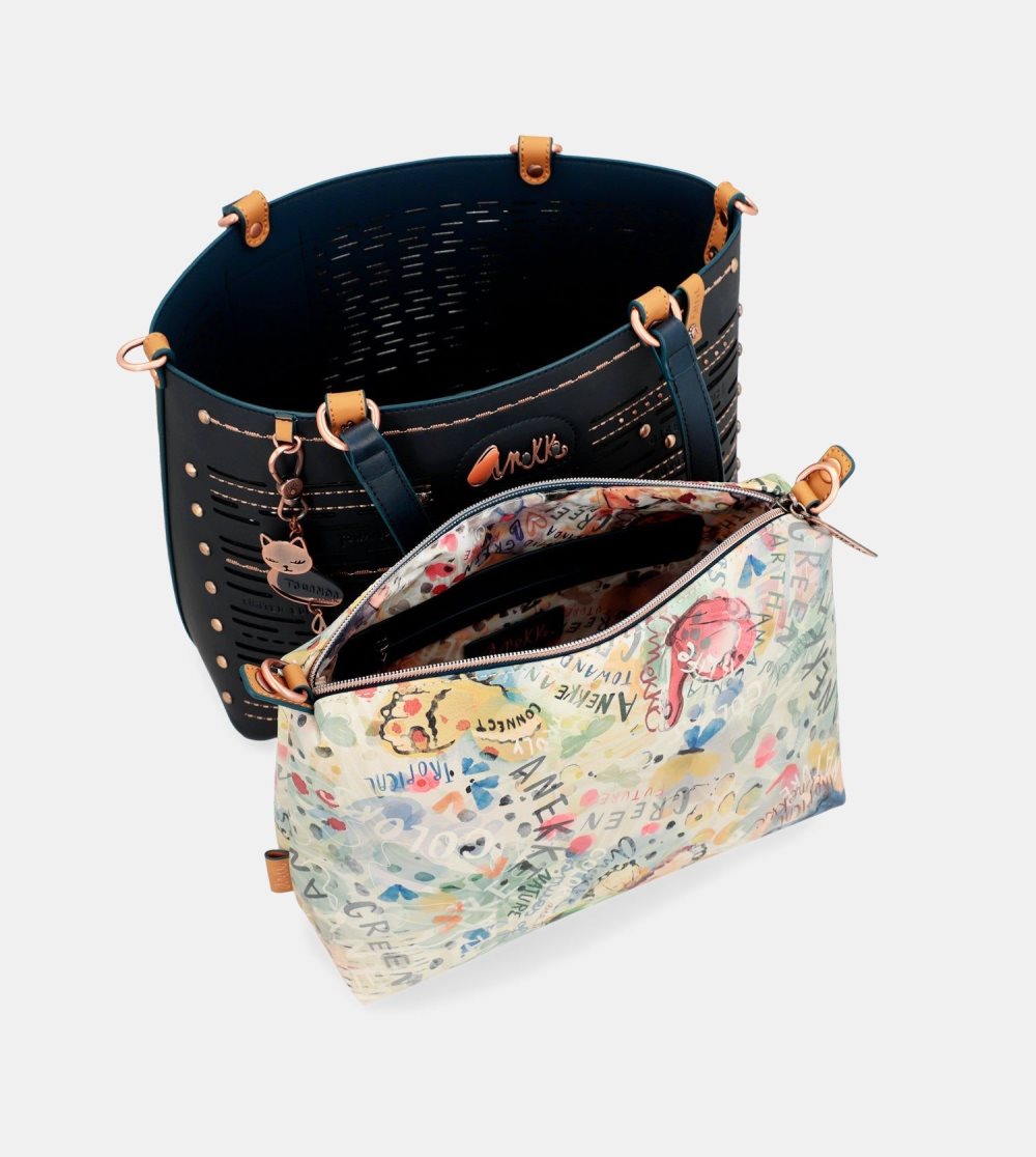Taška Cez Rameno Anekke Nature Pachamama Navy Blue Large Tote Bag Damske | 4017863-SG