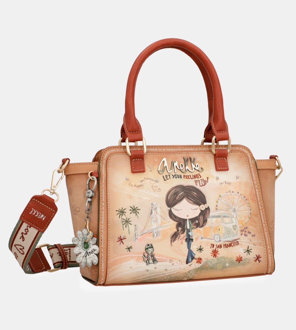 Taška Cez Rameno Anekke Peace & Love Camel Bowling Bag Damske | 1603594-TP