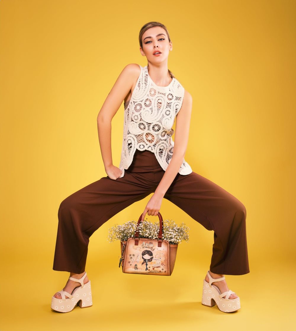 Taška Cez Rameno Anekke Peace & Love Camel Bowling Bag Damske | 1603594-TP