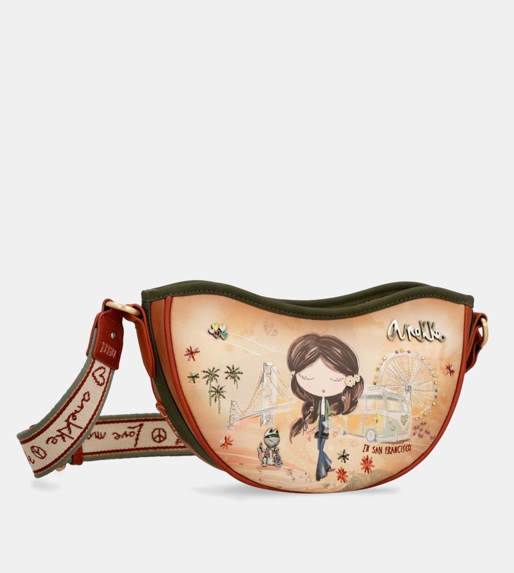 Taška Cez Rameno Anekke Peace & Love Camel Oval Bag Damske | 2491658-DG