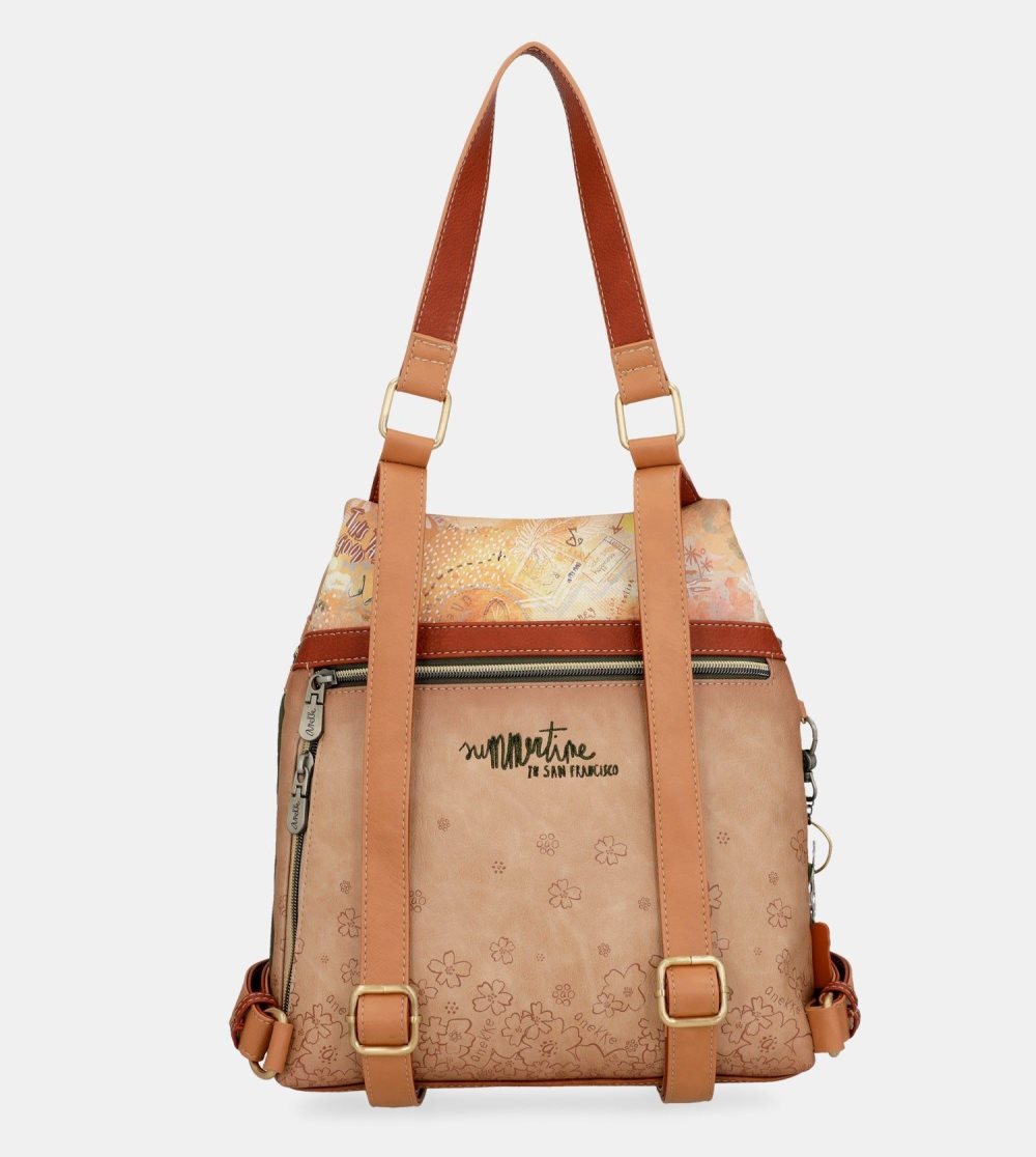 Taška Cez Rameno Anekke Peace & Love Camel Anti-theft Backpack Damske | 2651947-WX
