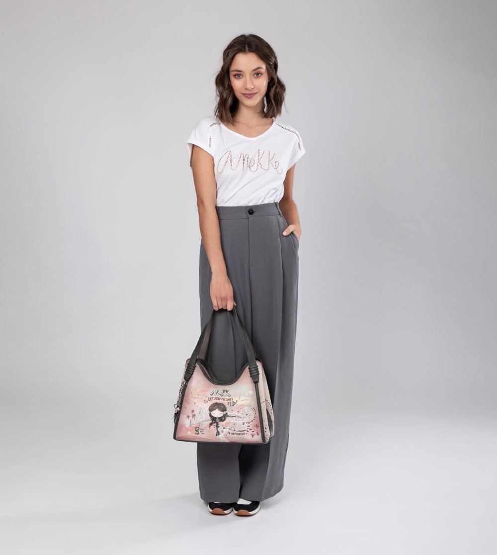 Taška Cez Rameno Anekke Peace & Love Pink Shoulder Bag Damske | 1568239-RS