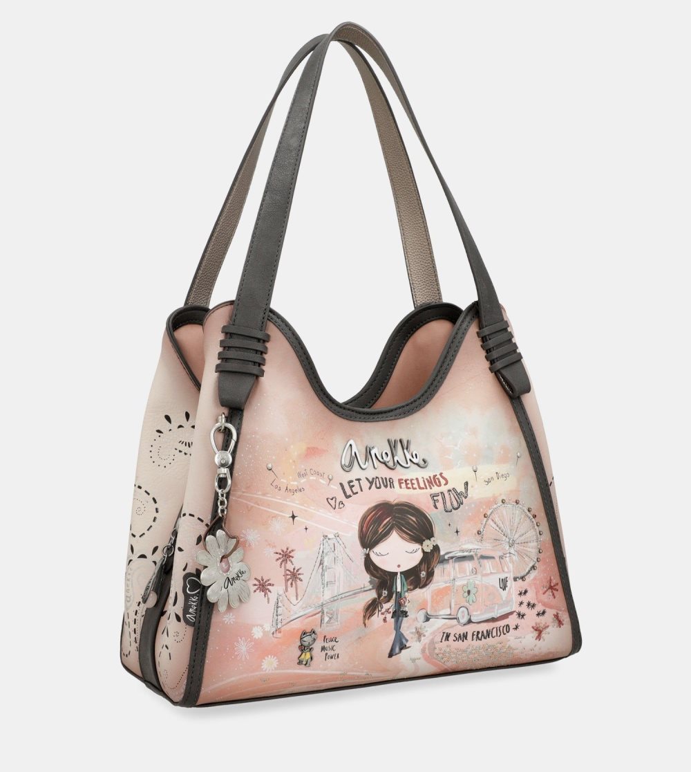 Taška Cez Rameno Anekke Peace & Love Pink Shoulder Bag Damske | 1568239-RS