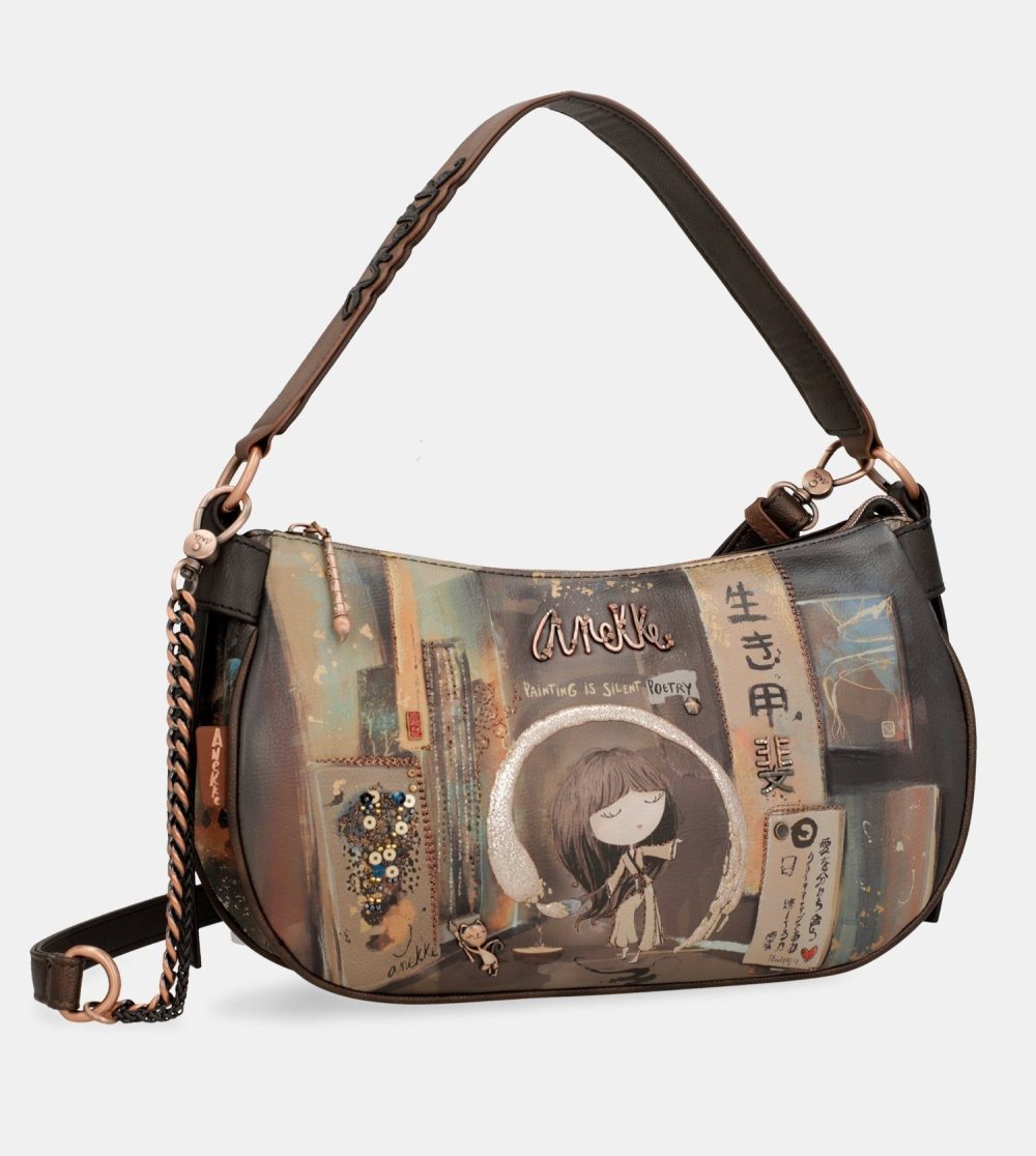 Taška Cez Rameno Anekke Shoen Oval Bag With Chain Damske | 7269548-NL