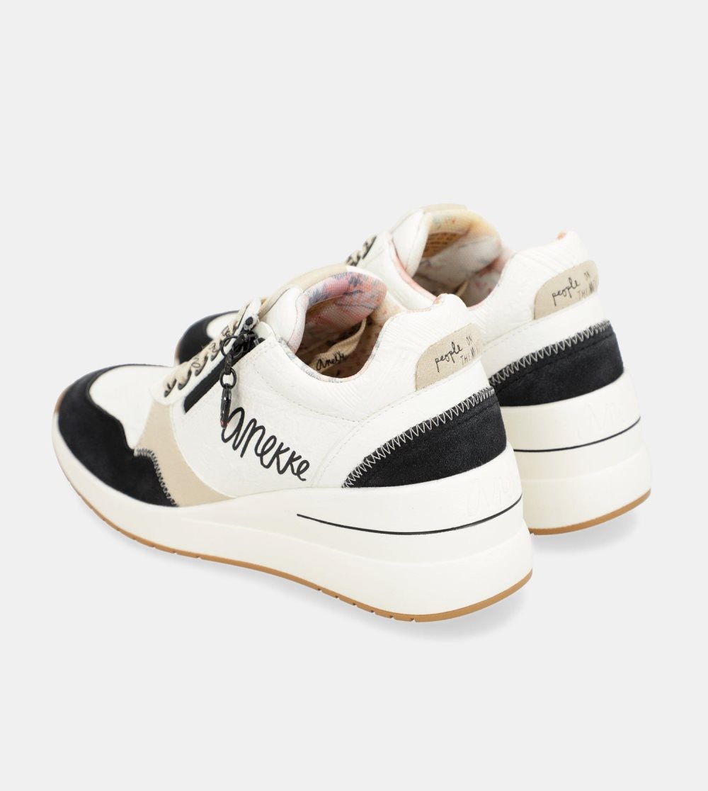 Tenisky Anekke Black & White Wedge Sneakers Damske | 5138462-PX