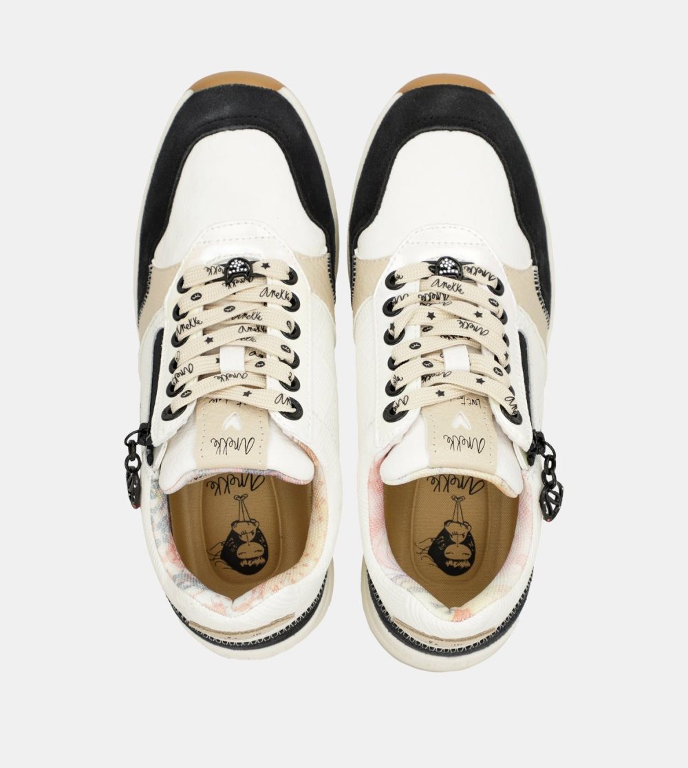 Tenisky Anekke Black & White Wedge Sneakers Damske | 5138462-PX