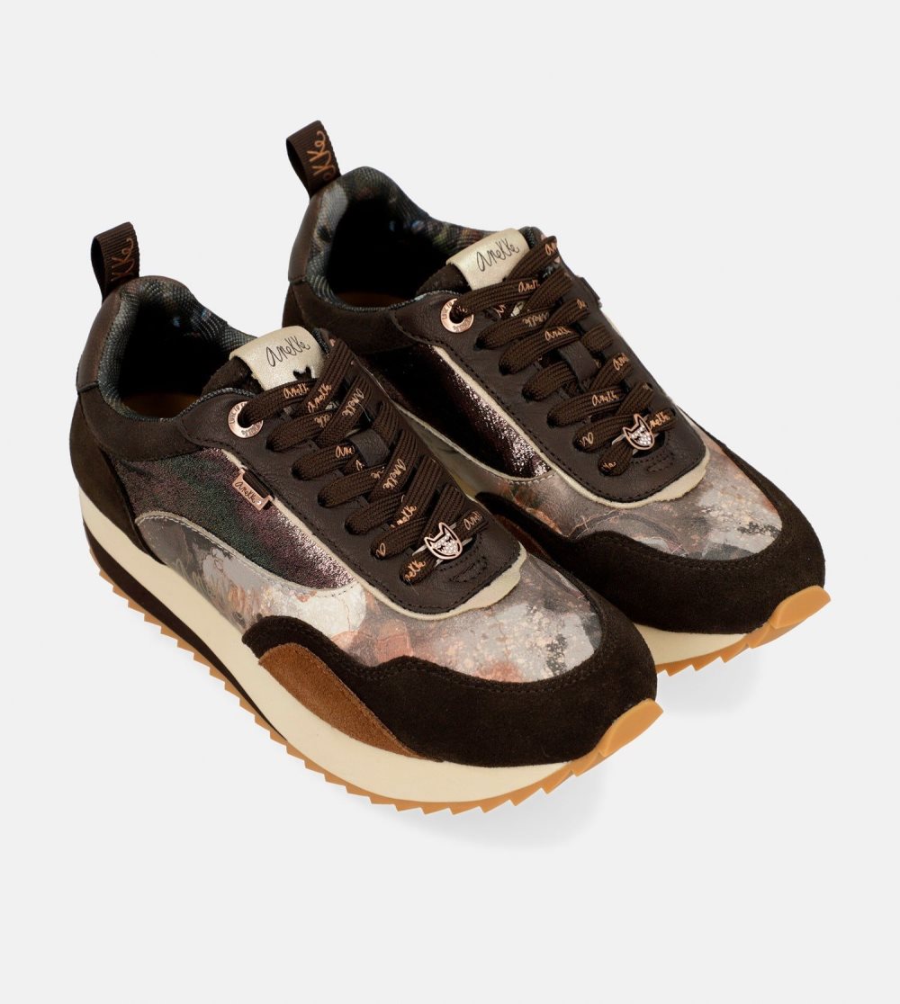 Tenisky Anekke Brown Palette Patterned Sports Sneakers Damske | 4562897-UX
