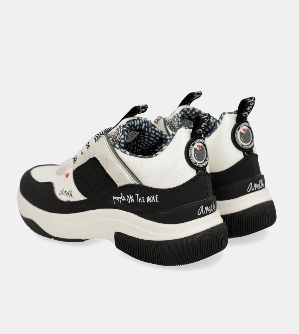 Tenisky Anekke Fashion Black & White Sneakers Damske | 2981576-ZN