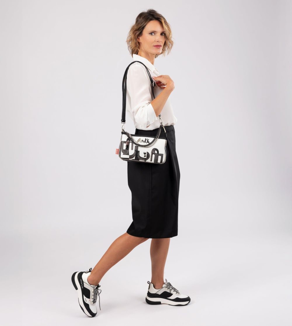 Tenisky Anekke Fashion Black & White Sneakers Damske | 2981576-ZN