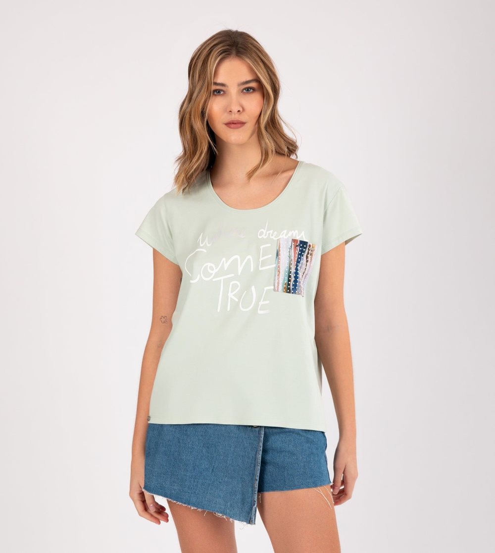 Tricko Anekke Studio Green T-shirt Damske | 2563108-ZS